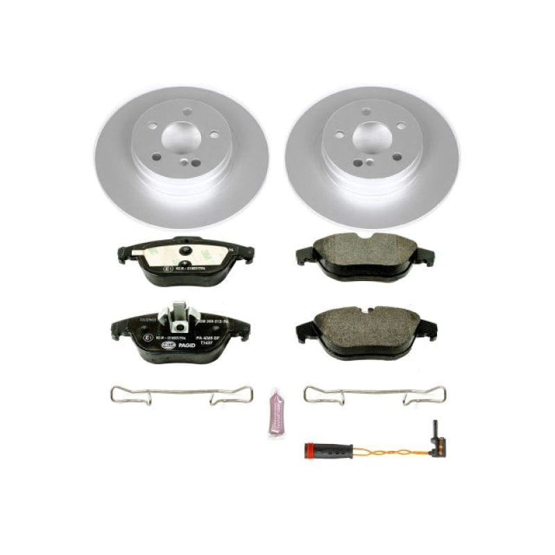 PowerStop — Genuine Geomet Coated Rotors, ECE-R90 Brake Pads + Hardware Kit