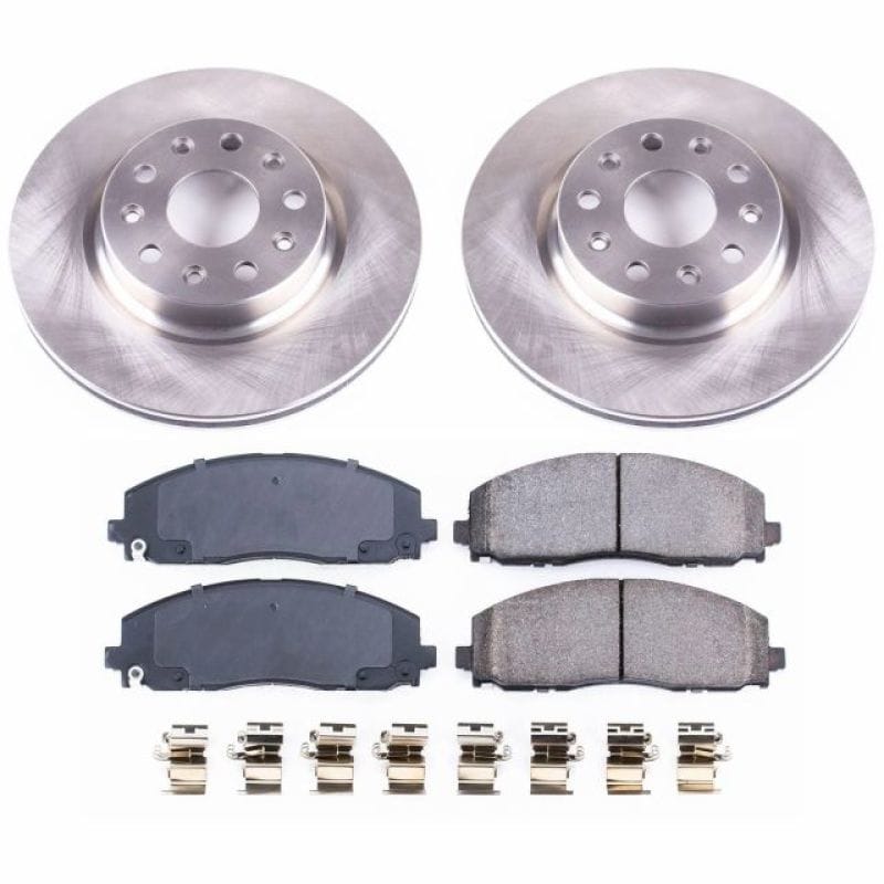 PowerStop — OE Stock Replacement Low-Dust Ceramic Brake Pad and Rotor Kit