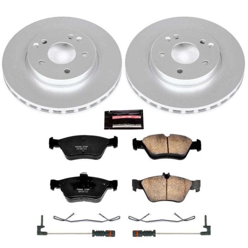 PowerStop — Genuine Geomet Coated Rotor and Carbon-Fiber Ceramic Brake Pad Kit