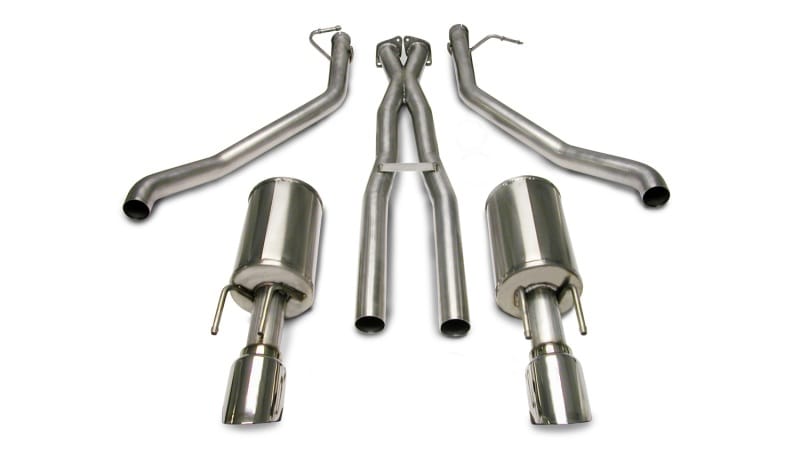 CORSA Performance — 2.5in. Cat-Back Dual Rear Exit with Single 4.0in. Polished Pro-Series Tips