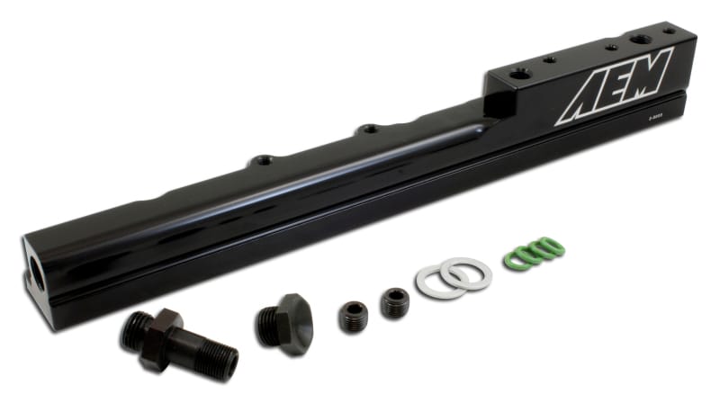 AEM — AEM High Volume Fuel Rail. Black. Honda