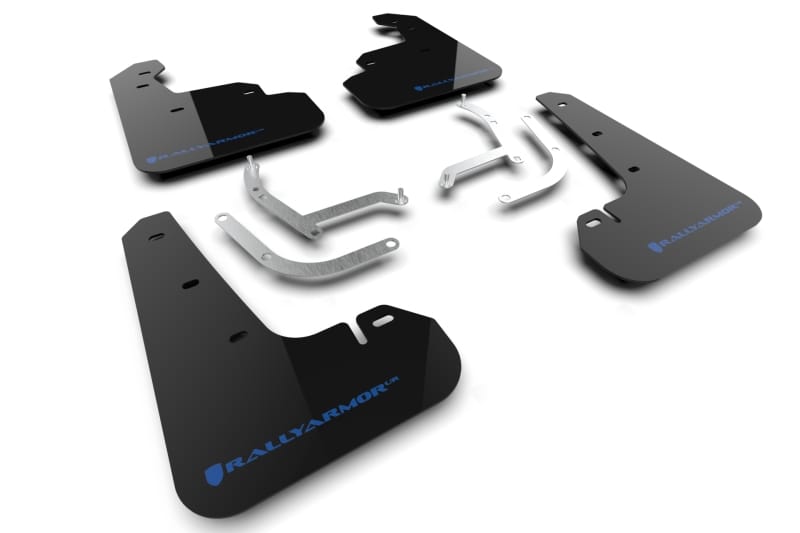 Rally Armor — Black Mud Flap/Light Blue Logo
