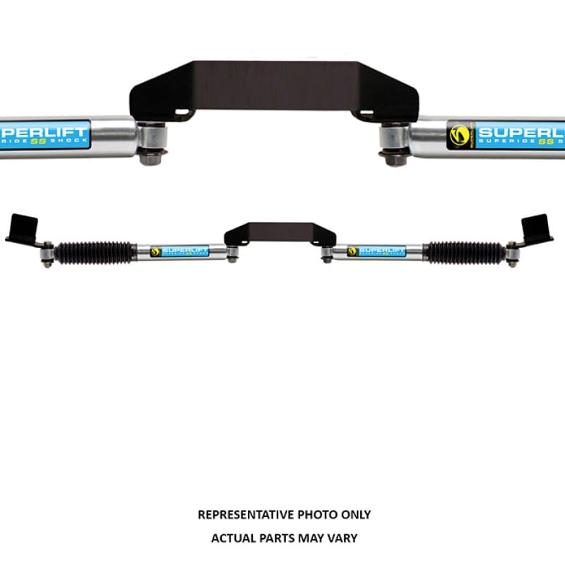 Superlift — Dual Steering Stabilizer Kit - SL SS Bilstein (Gas) - 03-08 Ram 2500/3500 4WD
Dual Steering Stabilizer Kit-SL SS Bilstein (Gas)-03-08 Ram 2500/3500 4WD