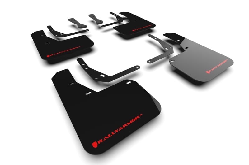 Rally Armor — Black Mud Flap/Red Logo
