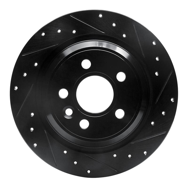 R1 Concepts — R1 Concepts Brake Rotor Drilled and Slotted Black