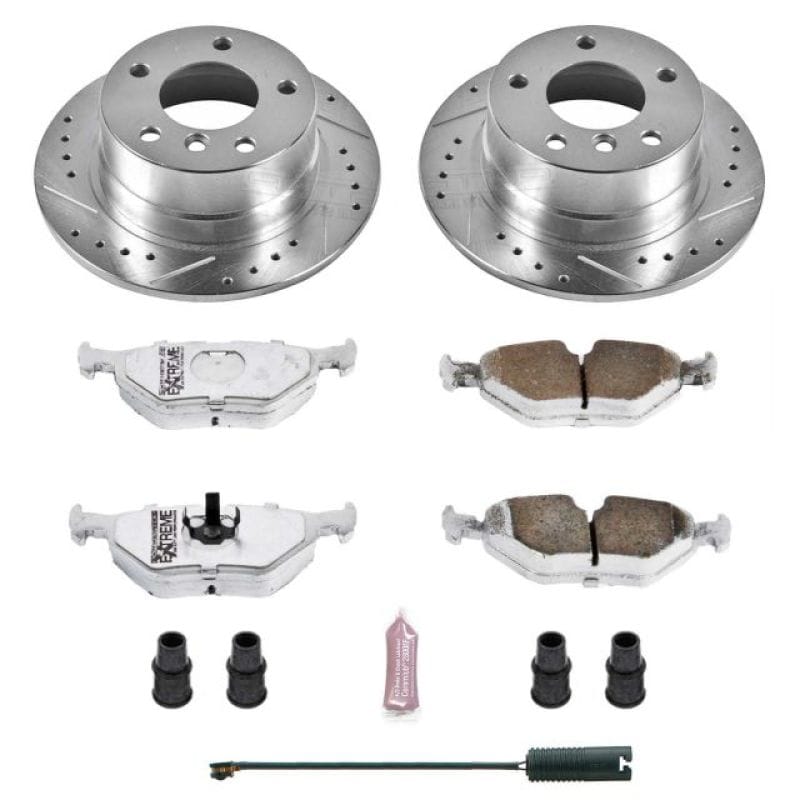 PowerStop — Z26 Street Performance Ceramic Brake Pad and Drilled & Slotted Rotor Kit