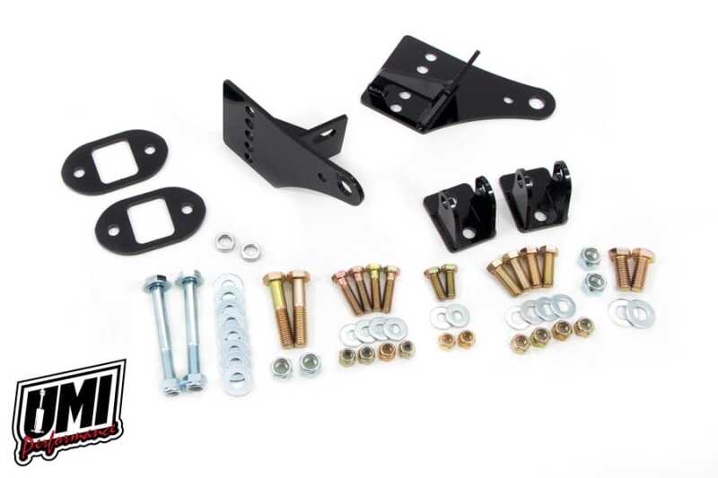 UMI Performance — 3049 - 1978-1988 GM G-Body Rear Coilover Bracket Kit, Bolt-In, Brackets Only