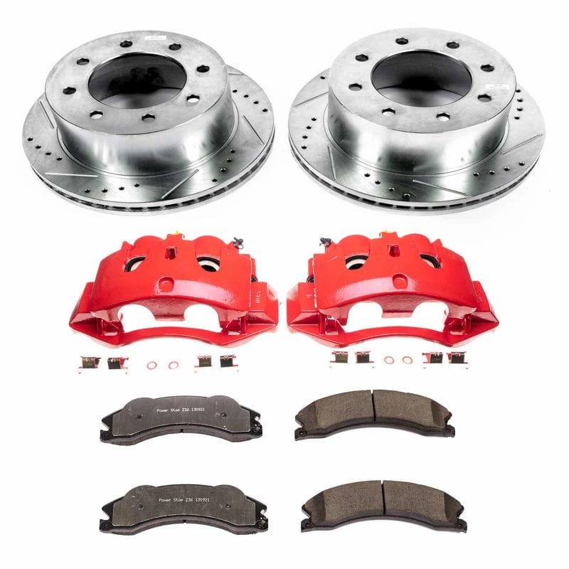 PowerStop — Z36 Truck and SUV Ceramic Brake Pad, Drilled & Slotted Rotor, and Caliper Kit
