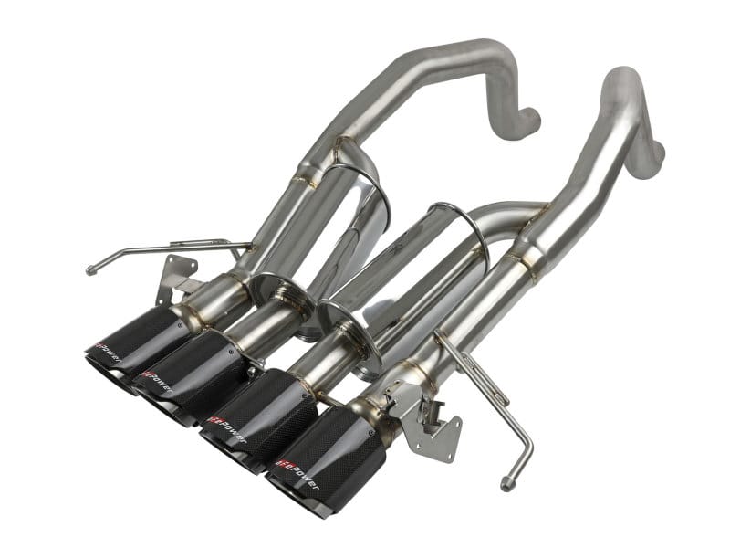 aFe — MACH Force-Xp 304 Stainless Steel Axle-Back Exhaust System w/ Carbon Fiber Tip
