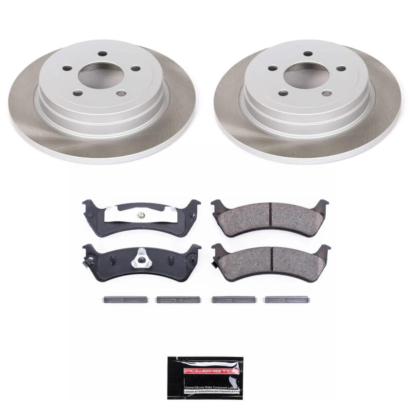 PowerStop — Semi-Coated Rotor and Low-Dust Ceramic Brake Pad Kit