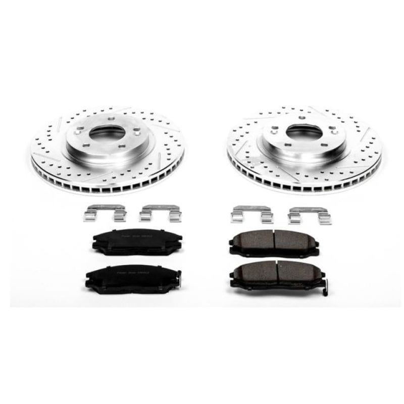 PowerStop — Z23 Daily Driver Carbon-Fiber Ceramic Brake Pad and Drilled & Slotted Rotor Kit