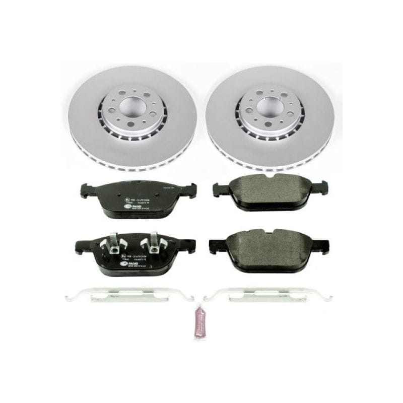 PowerStop — Genuine Geomet Coated Rotors, ECE-R90 Brake Pads + Hardware Kit