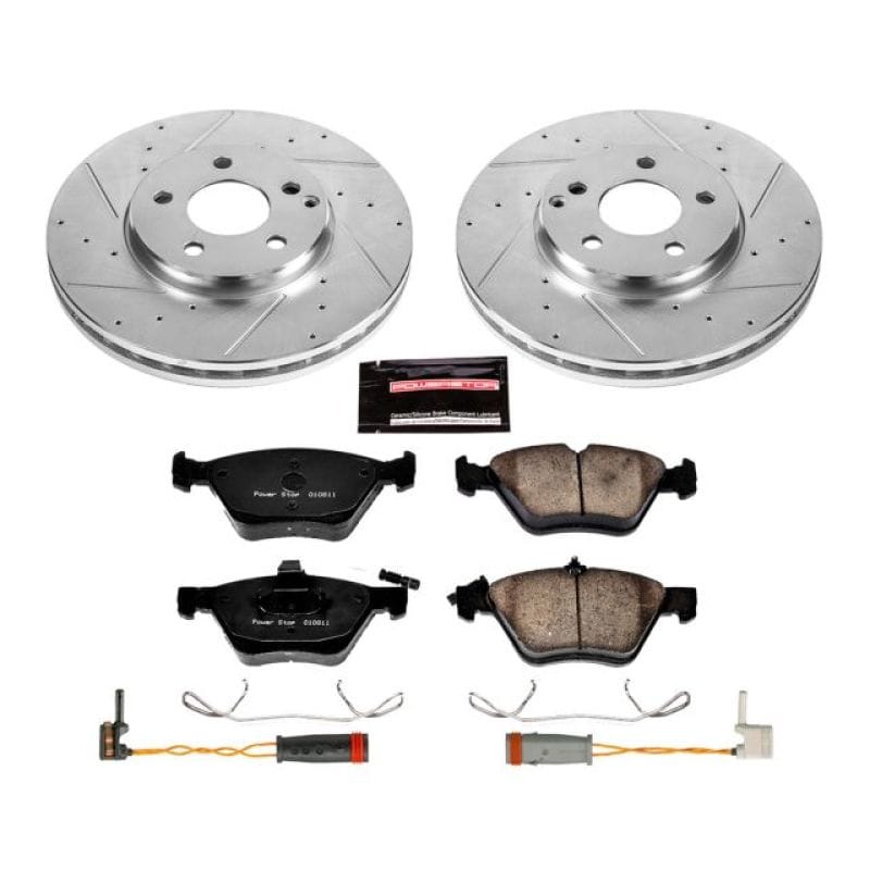 PowerStop — Z23 Daily Driver Carbon-Fiber Ceramic Brake Pad and Drilled & Slotted Rotor Kit