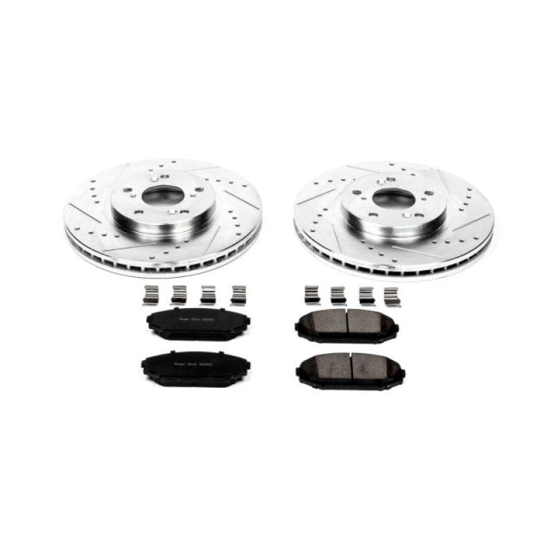 PowerStop — Z23 Daily Driver Carbon-Fiber Ceramic Brake Pad and Drilled & Slotted Rotor Kit