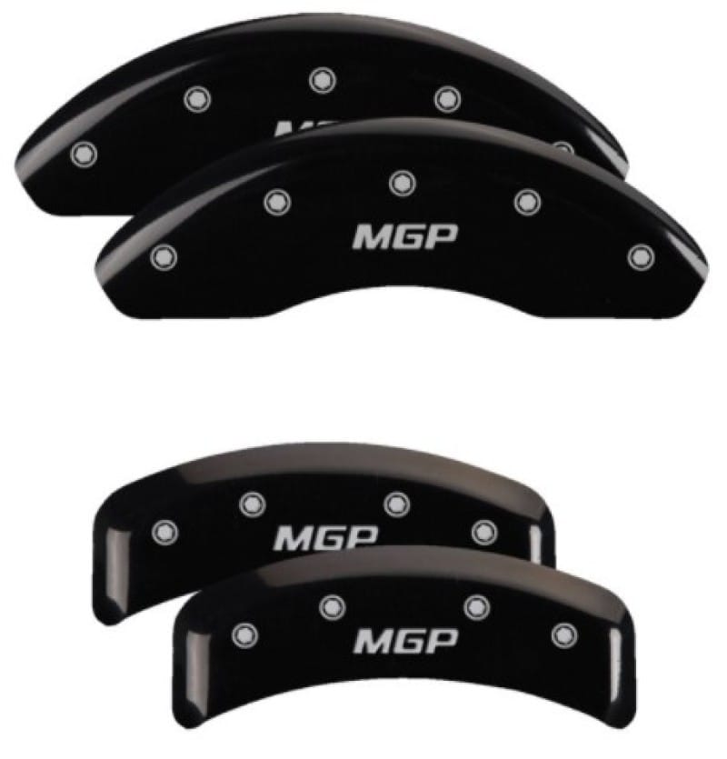 MGP — Set of 4 caliper covers, Engraved Front and Rear: MGP, Black powder coat finish,