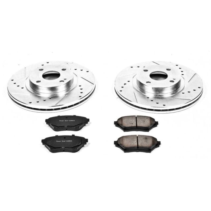 PowerStop — Z23 Daily Driver Carbon-Fiber Ceramic Brake Pad and Drilled & Slotted Rotor Kit