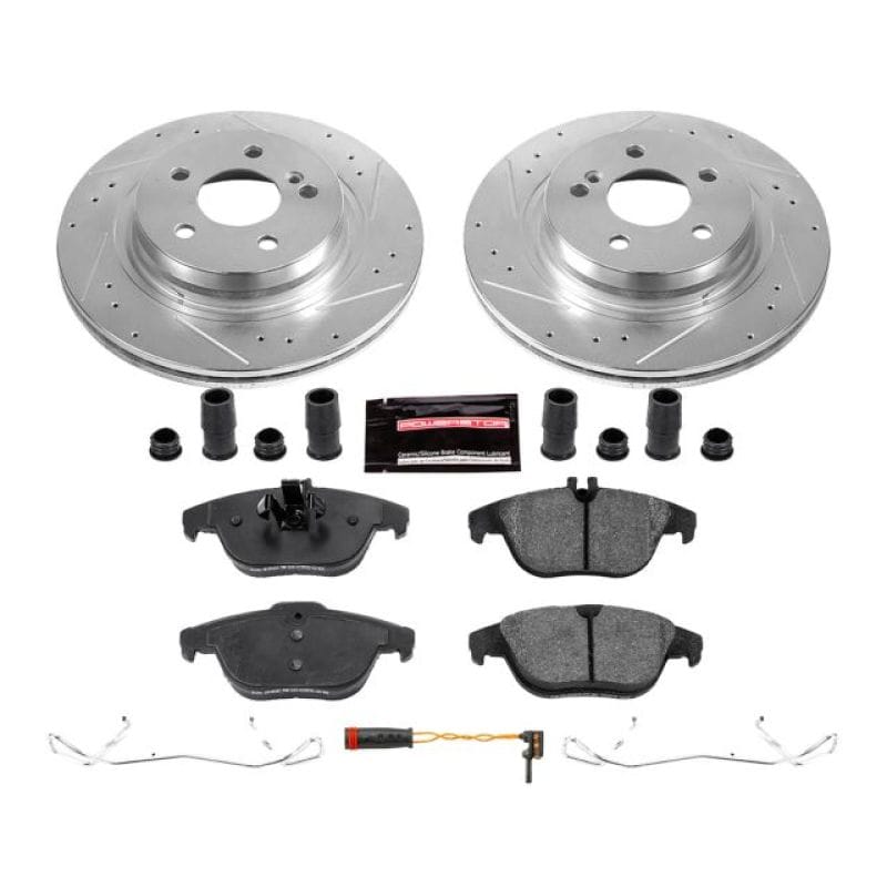 PowerStop — Z23 Daily Driver Carbon-Fiber Ceramic Brake Pad and Drilled & Slotted Rotor Kit