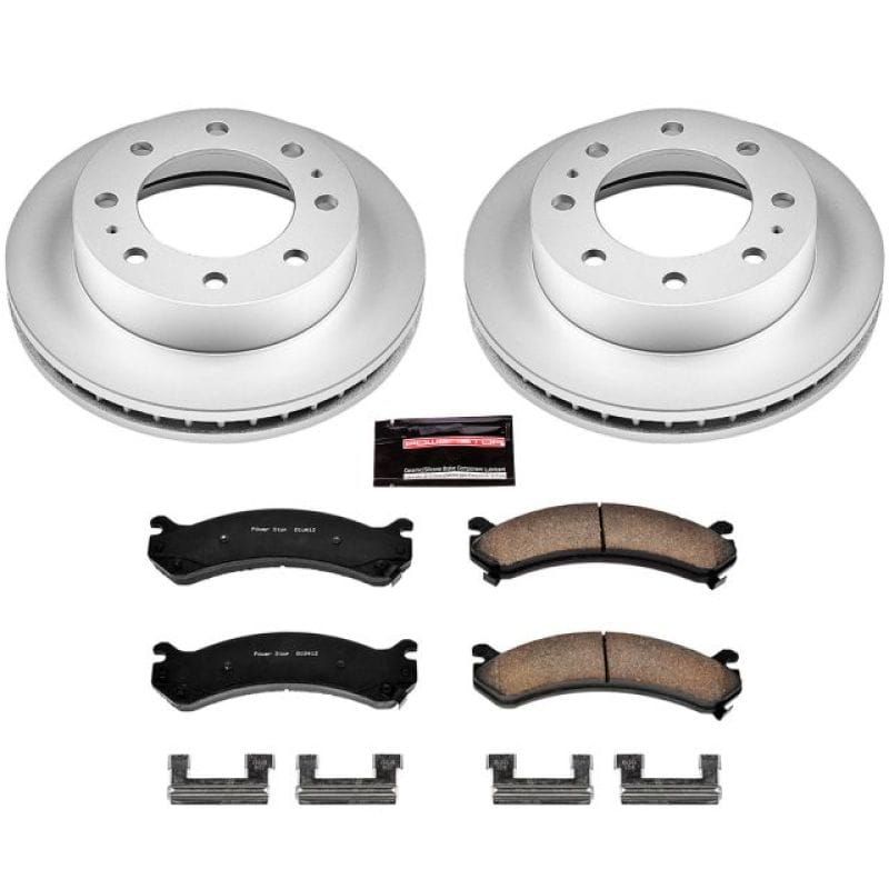 PowerStop — Genuine Geomet Coated Rotor and Low-Dust Ceramic Brake Pad Kit