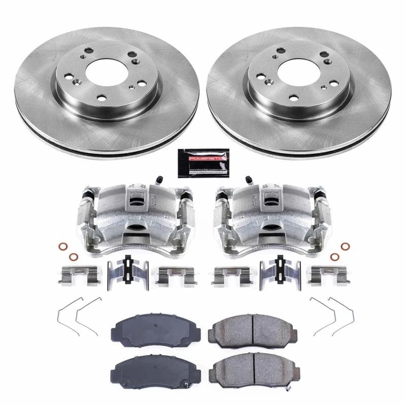 PowerStop — OE Stock Replacement Low-Dust Ceramic Brake Pad, Rotor and Caliper Kit