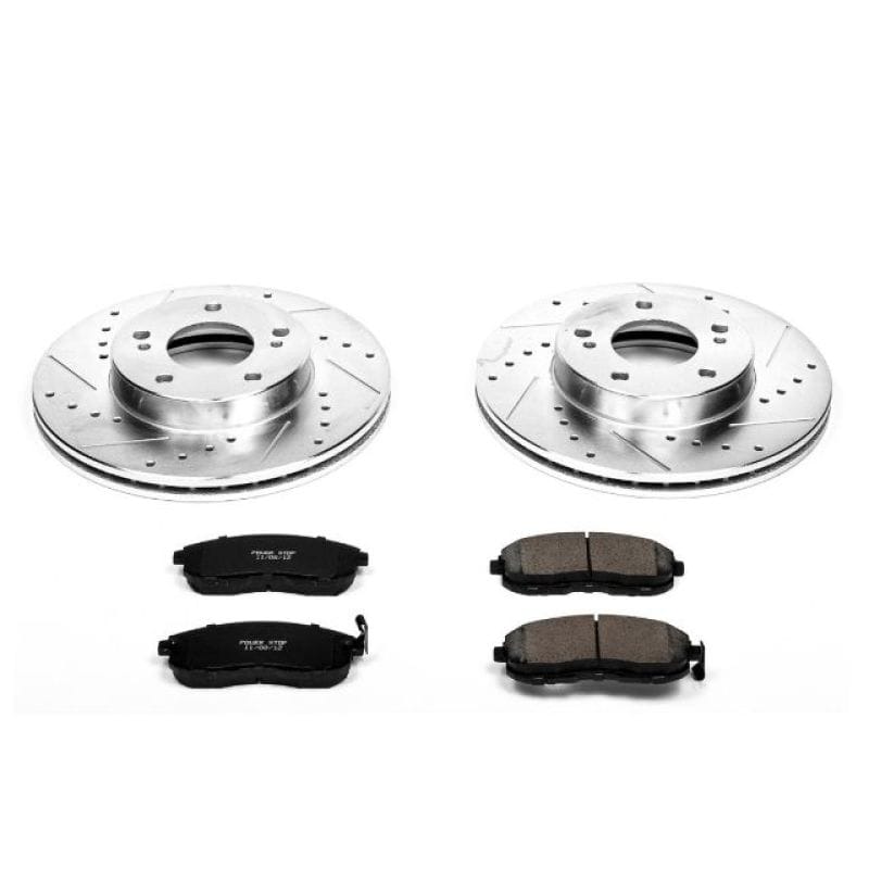 PowerStop — Z23 Daily Driver Carbon-Fiber Ceramic Brake Pad and Drilled & Slotted Rotor Kit