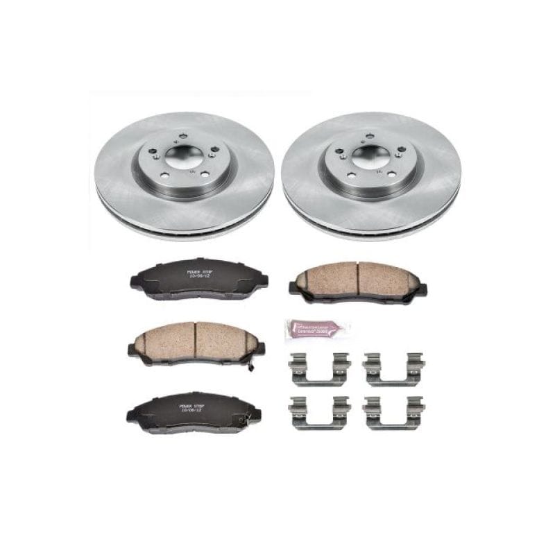 PowerStop — OE Stock Replacement Low-Dust Ceramic Brake Pad and Rotor Kit