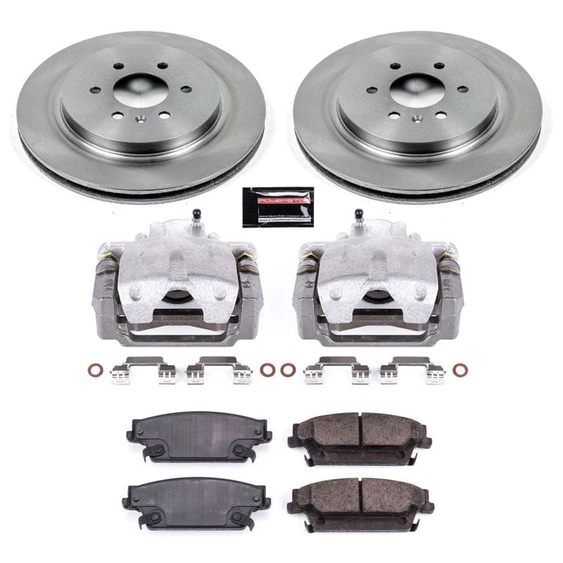 PowerStop — OE Stock Replacement Low-Dust Ceramic Brake Pad, Rotor and Caliper Kit