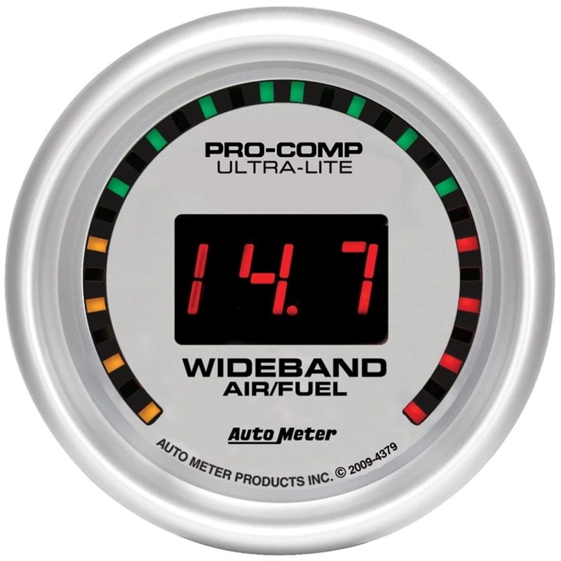 AutoMeter — GAUGE, AIR/FUEL RATIO-WIDEBAND, STREET, 2 1/16", 10:1-17:1, DIGITAL, ULTRA-LITE