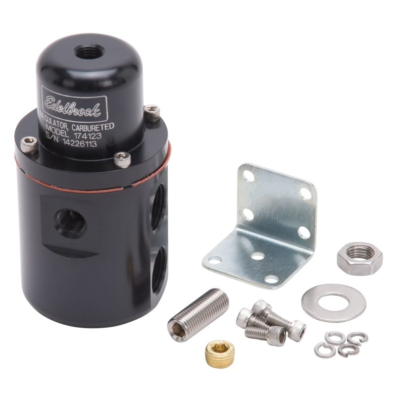 Edelbrock — Edelbrock Fuel Pressure Regulator Carbureted 160 GPH 5-10 PSI 3/8In In/Out Returnless Black
PUMPS
