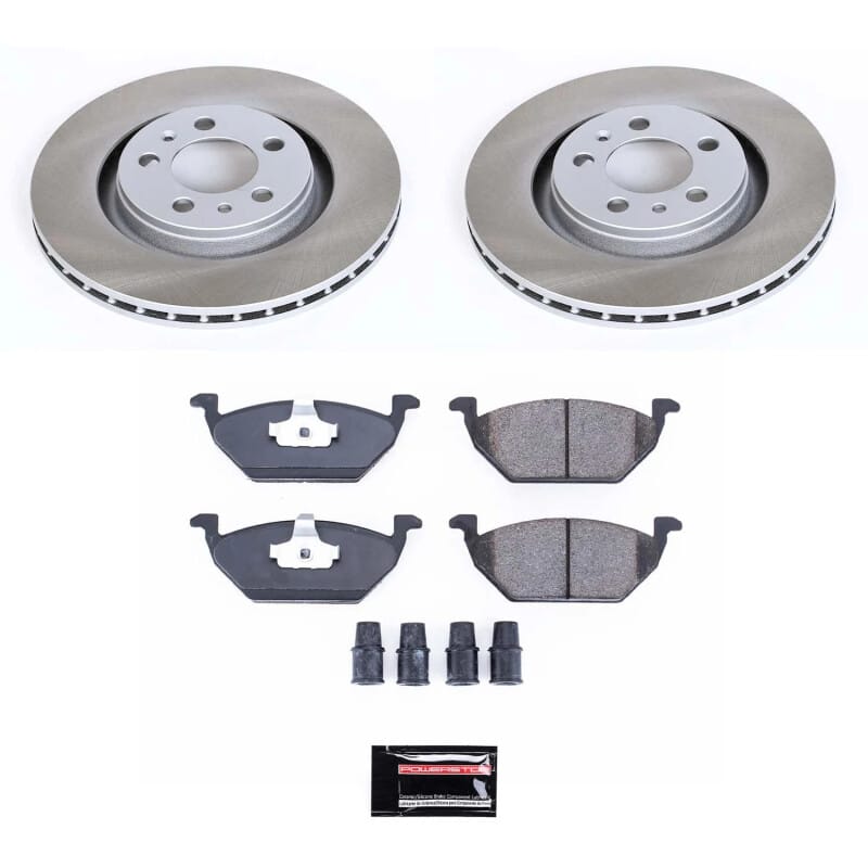 PowerStop — Semi-Coated Rotor and Low-Dust Ceramic Brake Pad Kit