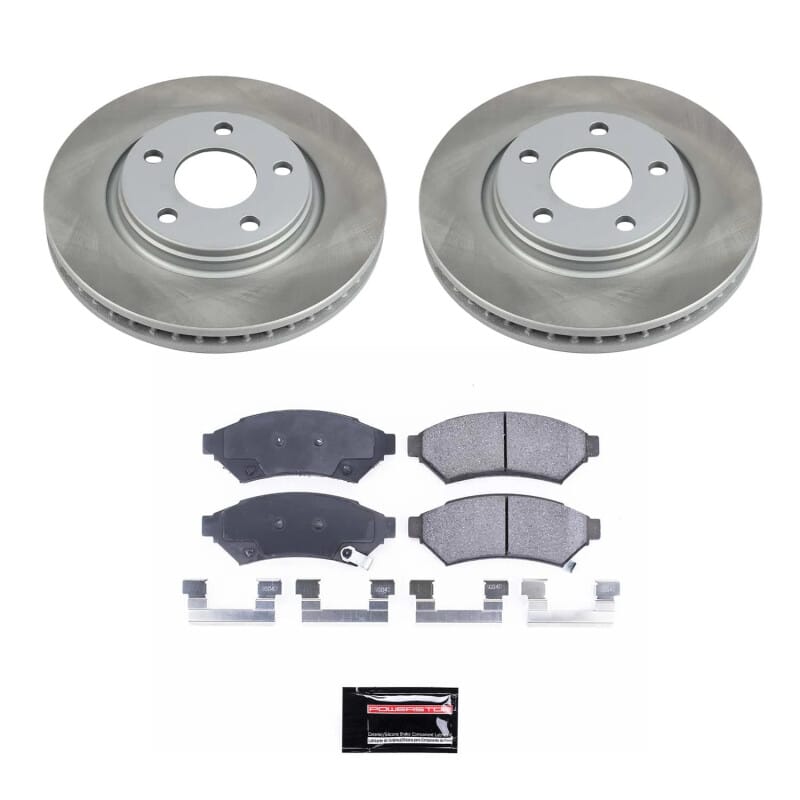 PowerStop — Semi-Coated Rotor and Low-Dust Ceramic Brake Pad Kit