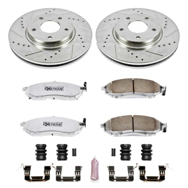 PowerStop — Z26 Street Performance Ceramic Brake Pad and Drilled & Slotted Rotor Kit