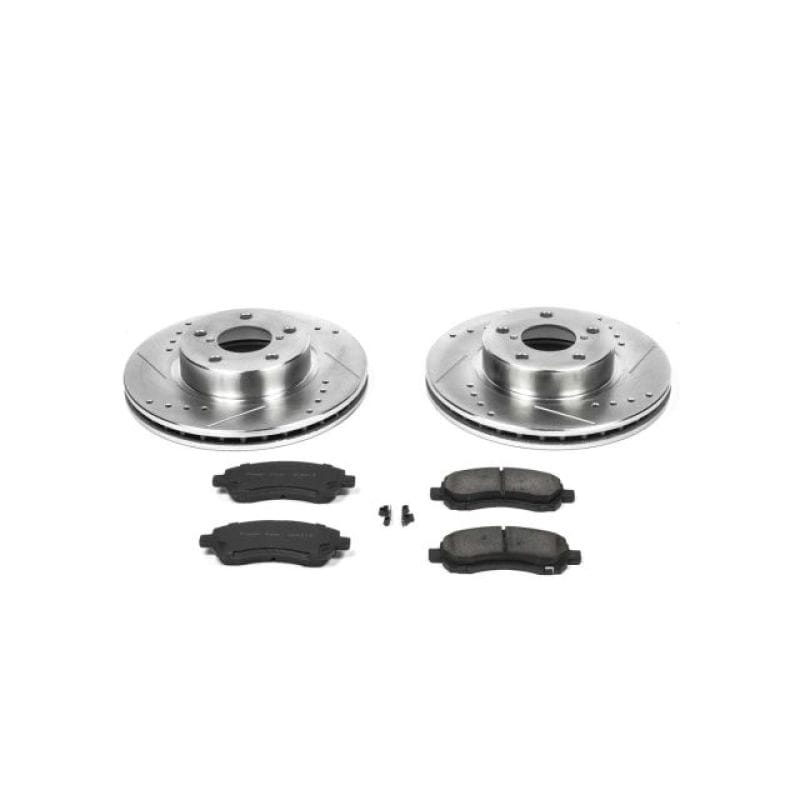 PowerStop — Z23 Daily Driver Carbon-Fiber Ceramic Brake Pad and Drilled & Slotted Rotor Kit