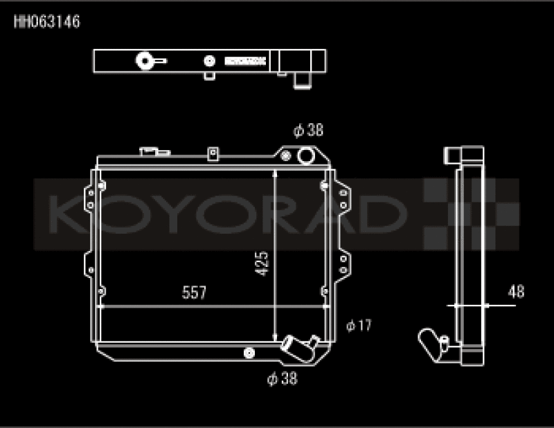 Koyo — Koyorad HH063146 Racing All Aluminum Radiator