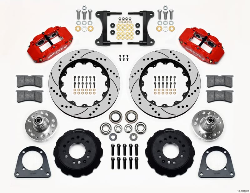 Wilwood — Wilwood Narrow Superlite 6R Front Hub Kit 14.00in Drill Red TCI-IFS 71-78 (Pinto Based)
BRAKE KIT