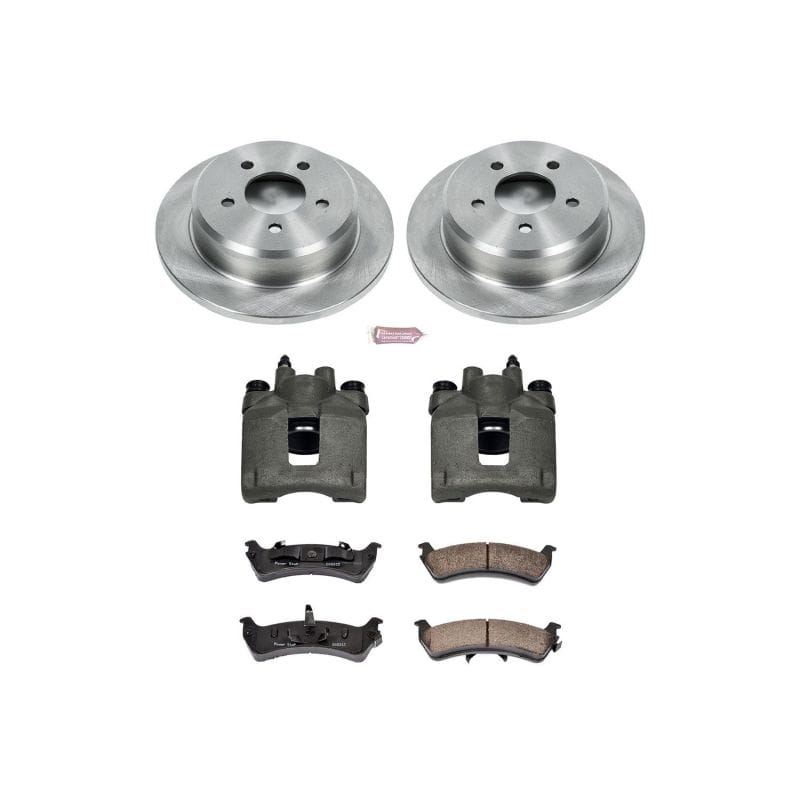 PowerStop — OE Stock Replacement Low-Dust Ceramic Brake Pad, Rotor and Caliper Kit