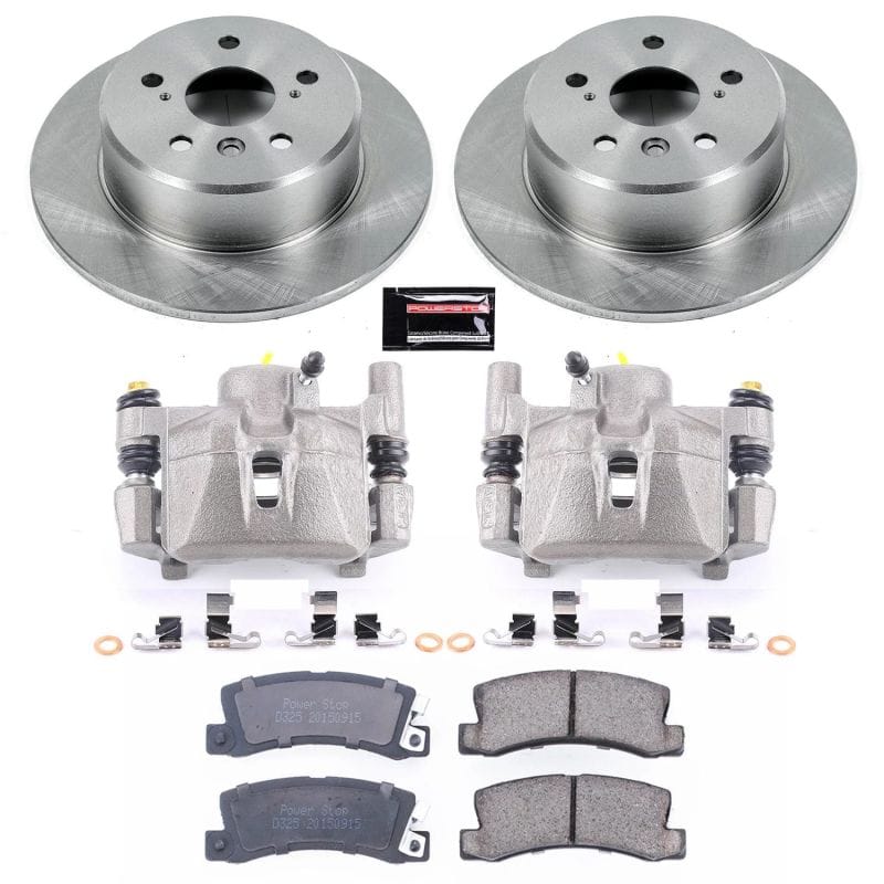 PowerStop — OE Stock Replacement Low-Dust Ceramic Brake Pad, Rotor and Caliper Kit