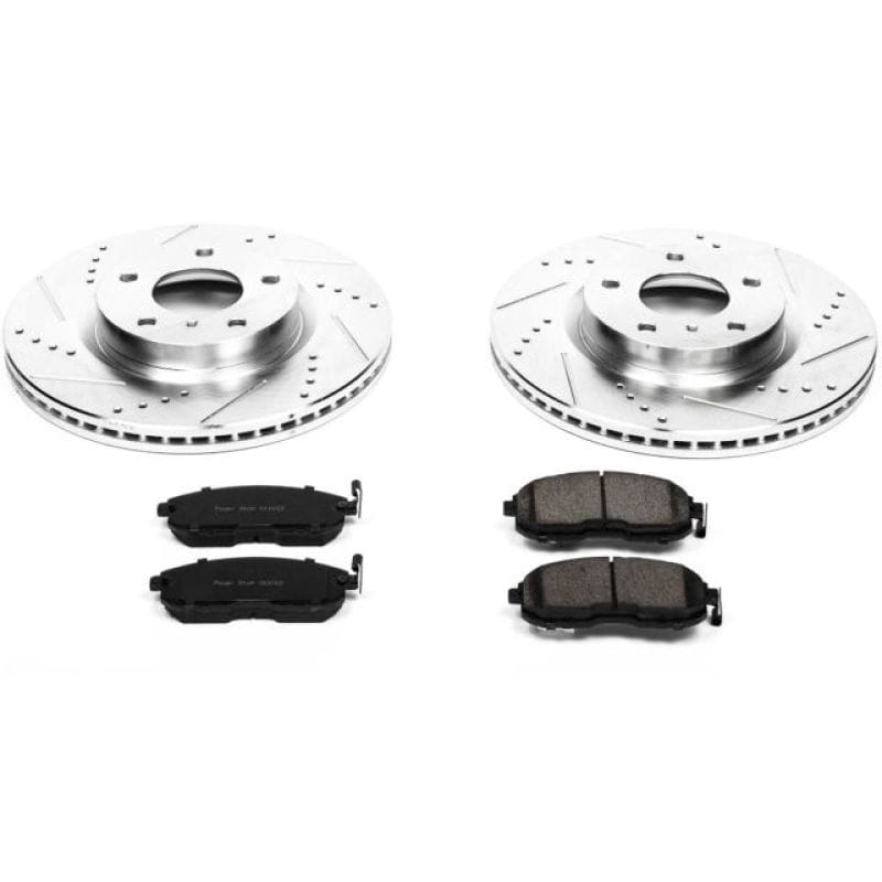 PowerStop — Z23 Daily Driver Carbon-Fiber Ceramic Brake Pad and Drilled & Slotted Rotor Kit