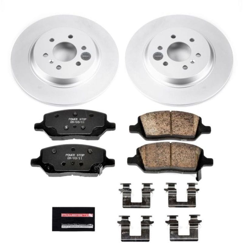 PowerStop — Genuine Geomet Coated Rotor and Low-Dust Ceramic Brake Pad Kit