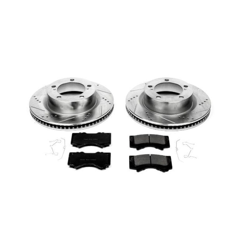 PowerStop — Z23 Daily Driver Carbon-Fiber Ceramic Brake Pad and Drilled & Slotted Rotor Kit