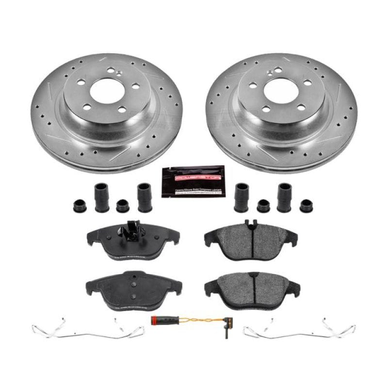 PowerStop — Z23 Daily Driver Carbon-Fiber Ceramic Brake Pad and Drilled & Slotted Rotor Kit