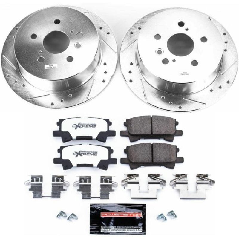 PowerStop — Z36 Truck and SUV Carbon-Fiber Ceramic Brake Pad and Drilled & Slotted Rotor Kit