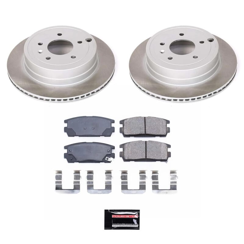 PowerStop — Semi-Coated Rotor and Low-Dust Ceramic Brake Pad Kit