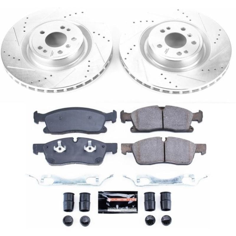 PowerStop — Z23 Daily Driver Carbon-Fiber Ceramic Brake Pad and Drilled & Slotted Rotor Kit