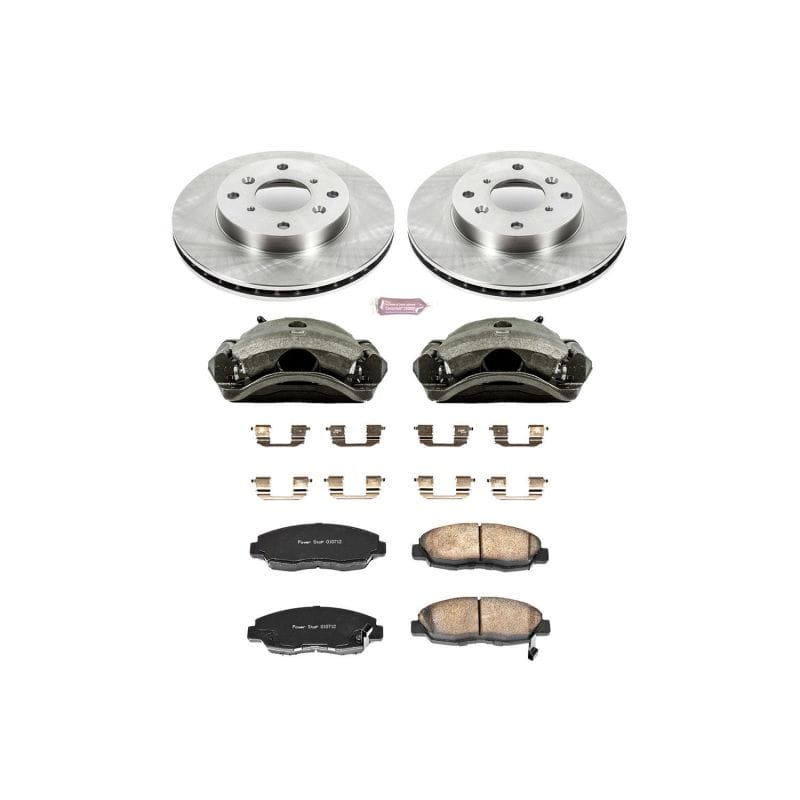 PowerStop — OE Stock Replacement Low-Dust Ceramic Brake Pad, Rotor and Caliper Kit