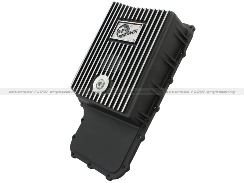 aFe — aFe POWER Pro Series Transmission Pan Black w/ Machined Fins
TRANS Pan; Ford 6R140 Trucks  11-14  V8-6.7L (td)