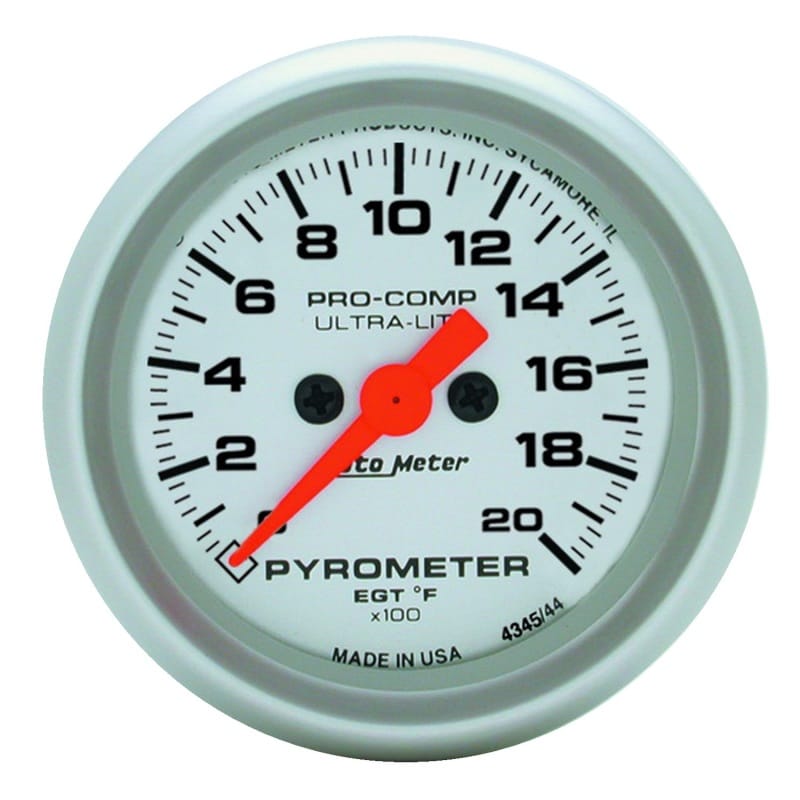 AutoMeter — GAUGE, PYROMETER (EGT), 2 1/16", 2000?F, DIGITAL STEPPER MOTOR, ULTRA-LITE