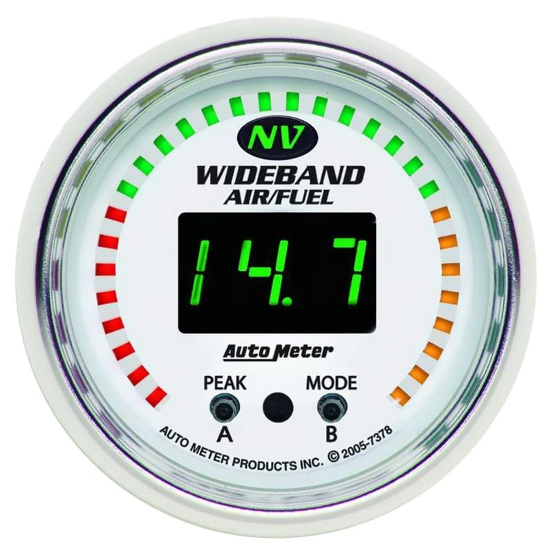 AutoMeter — GAUGE, AIR/FUEL RATIO-PRO, 2 1/16", 10:1-20:1, DIGITAL W/ PEAK & WARN, NV