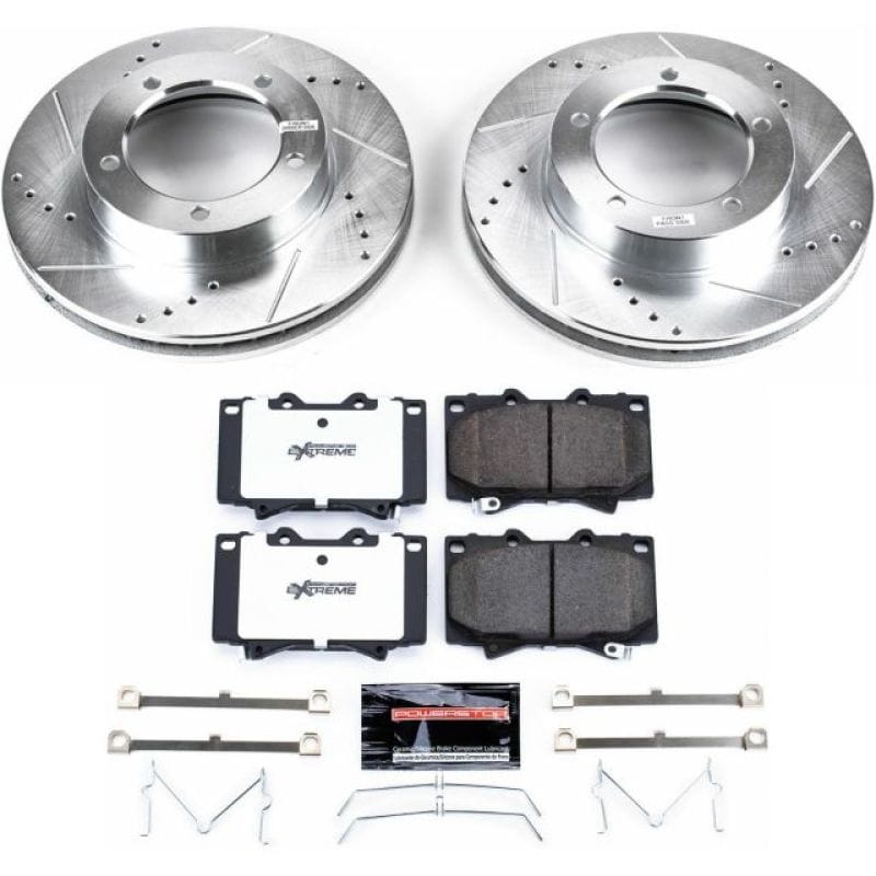 PowerStop — Z36 Truck and SUV Carbon-Fiber Ceramic Brake Pad and Drilled & Slotted Rotor Kit