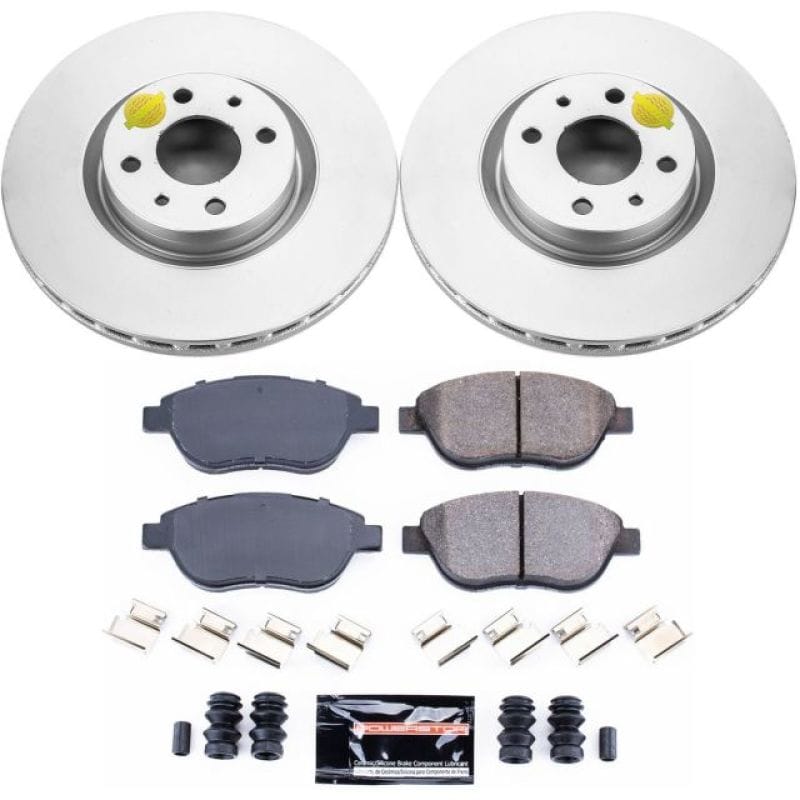 PowerStop — Genuine Geomet Coated Rotor and Carbon-Fiber Ceramic Brake Pad Kit