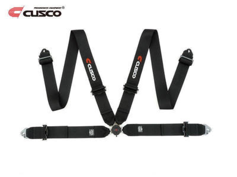 Cusco — Cusco Universal 4 Point 3in Shoulder 3in Lap w/ Eyebolts (7/16-20UNF Thread) Racing Harness - Black